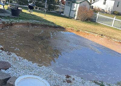 After removal of above ground pool