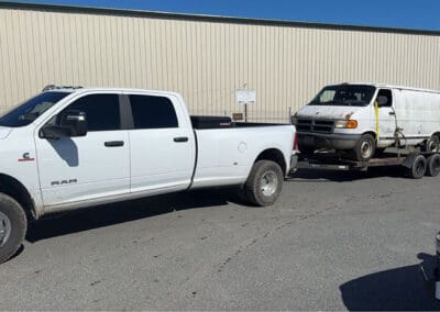 Removal of scrap full sized van