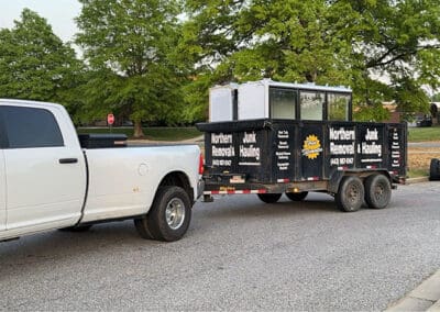 Hauling away glass cabinets